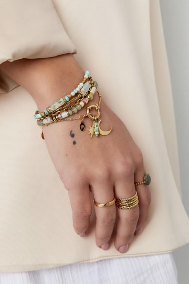 bracelet cheerful beads - natural stones collection white  h5 Picture2