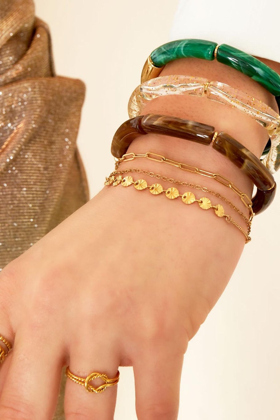 Bracelet 3 layers Gold Color Stainless Steel Picture2