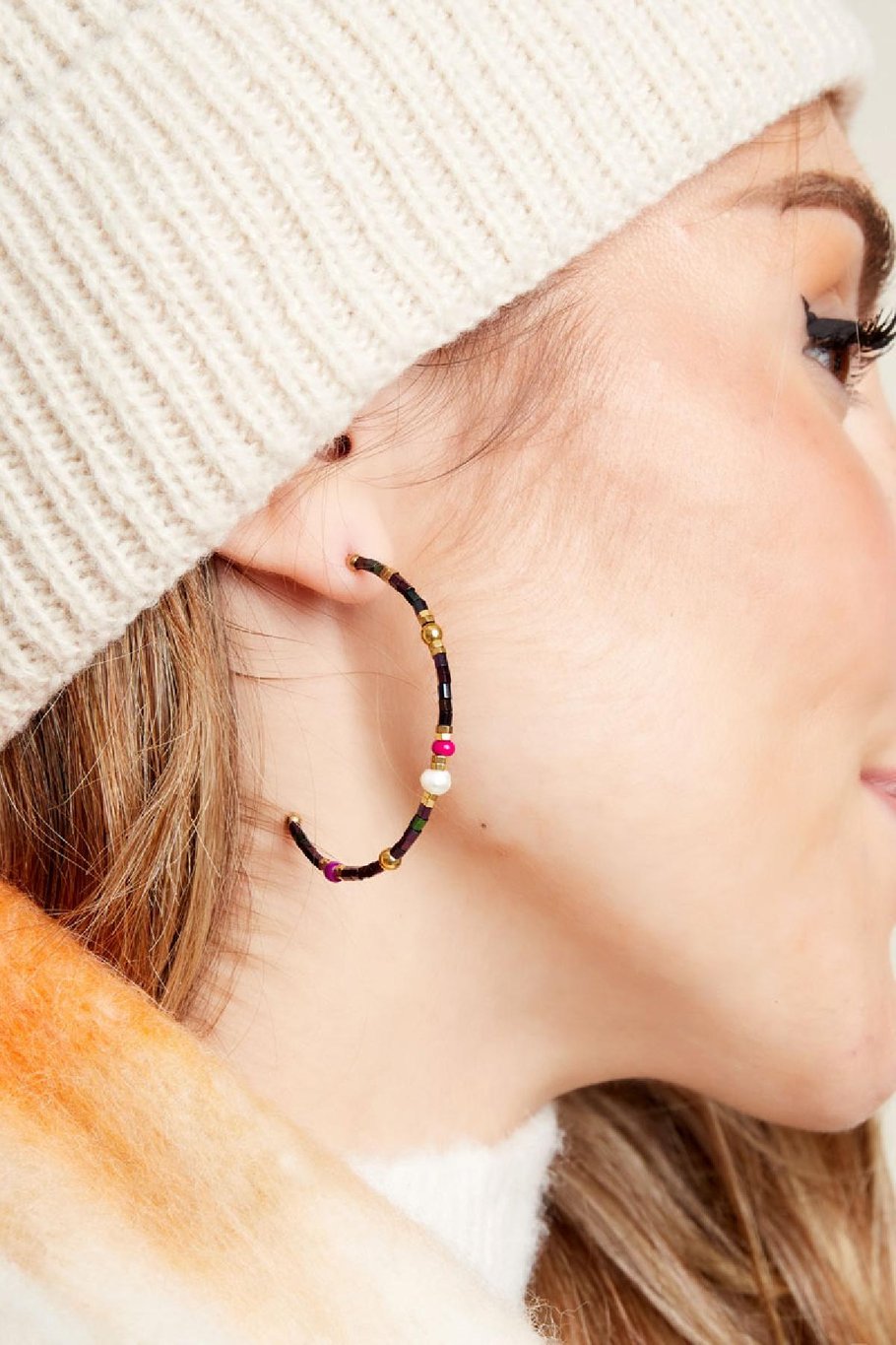 Boucles d'oreilles détails holographiques Acier inoxydable Image3