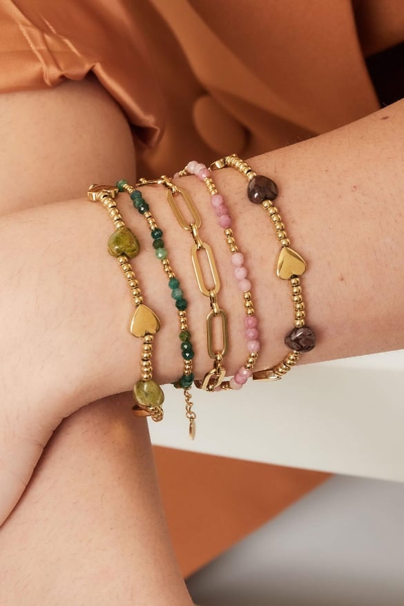 Link bracelet basic Gold Color Stainless Steel 2