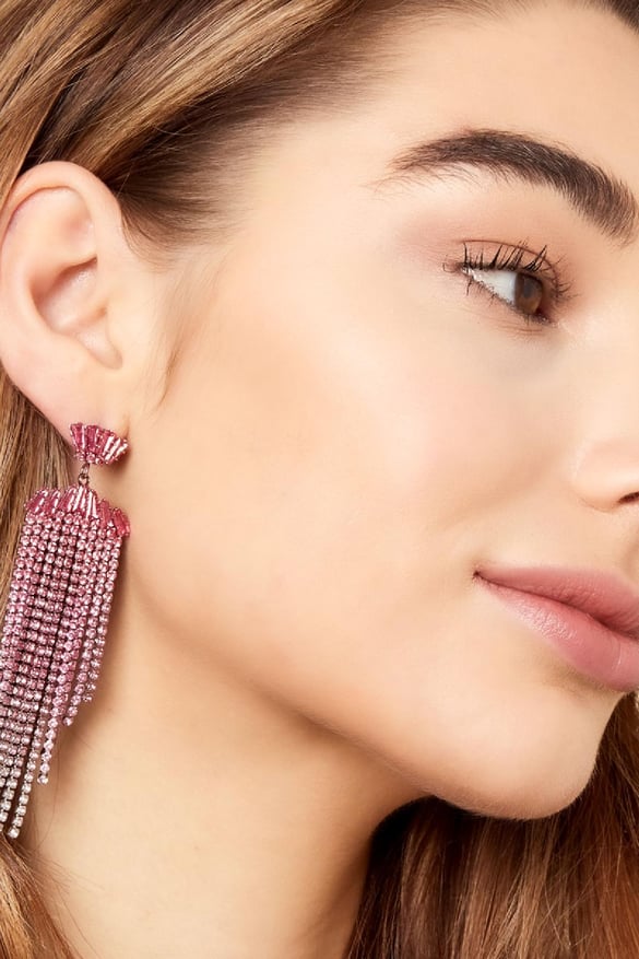 Pendientes de diamantes de imitación con detalles - Holiday Essentials Multicolor Cobre