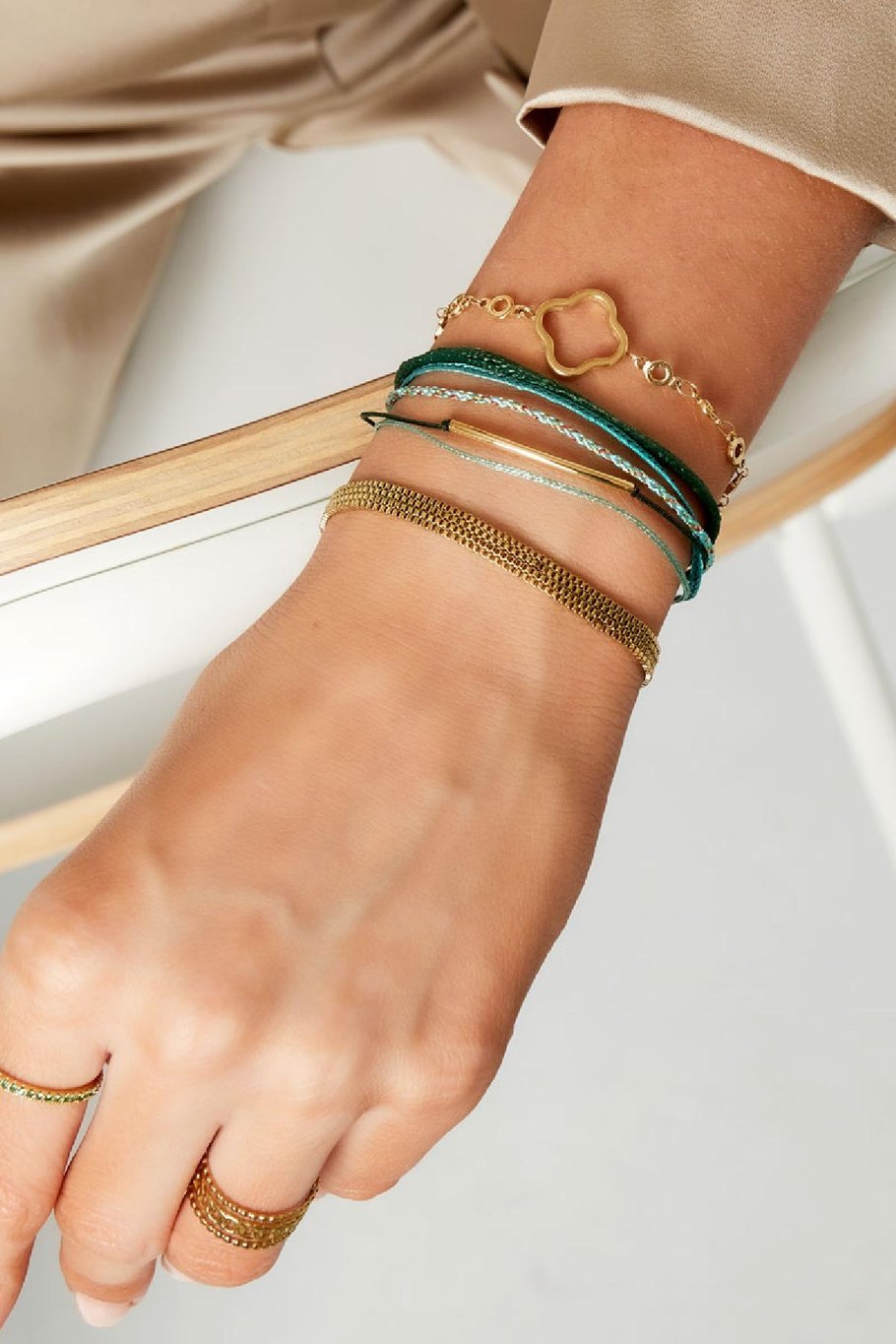Armbandseil mit langem Charme Goldfarbe Rope Bild2