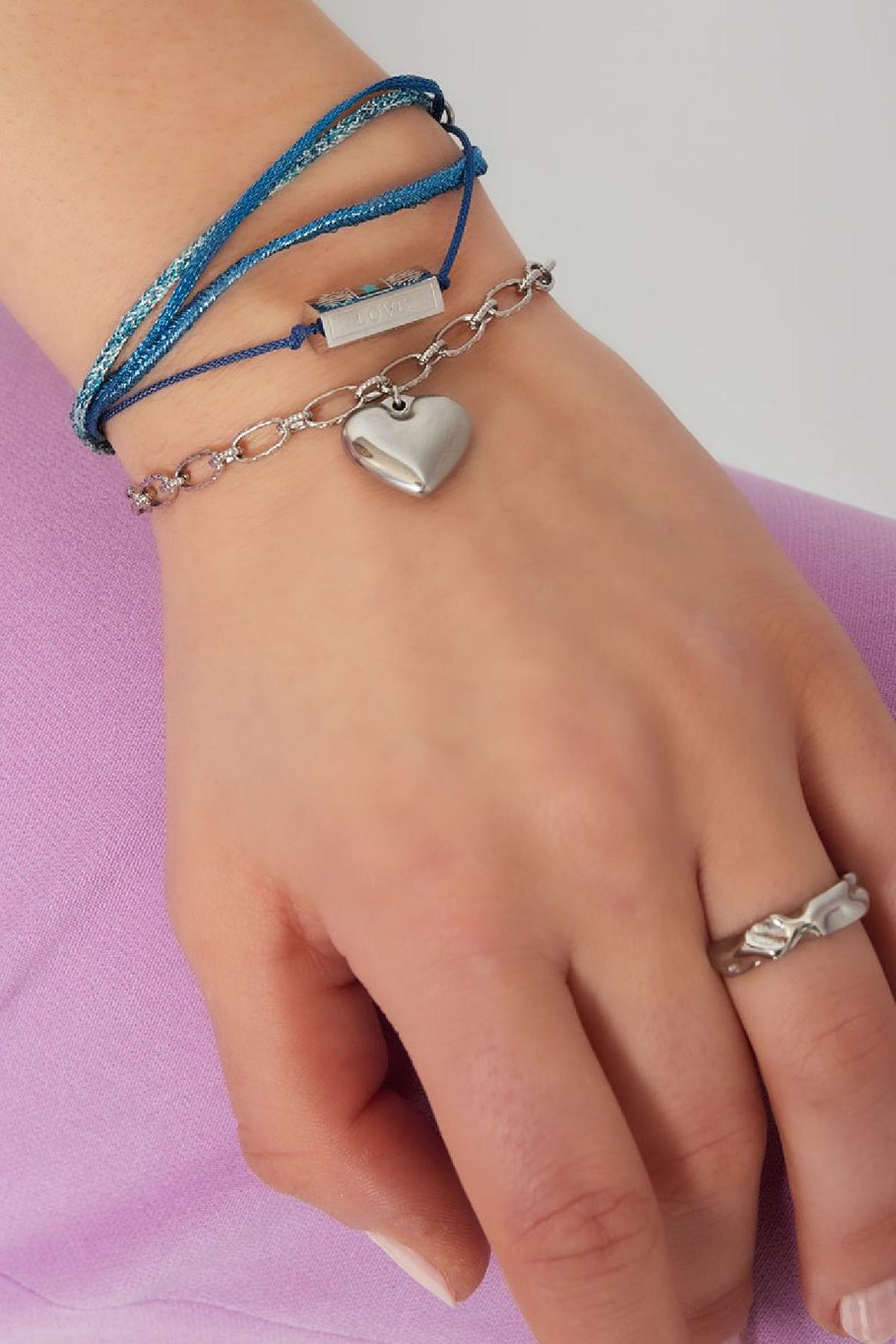 Armband Seil mit Liebeszauber Grün &amp; Goldfarbe Rope Bild2