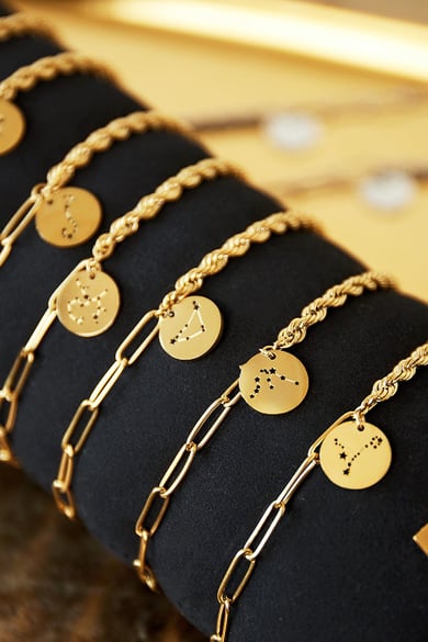Conjunto de pulseras signos del zodíaco Plata Acero inoxidable h5 Imagen2