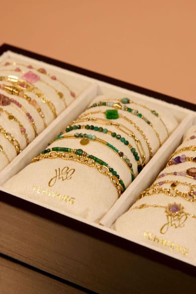 Armbänder präsentieren Schmuckset klobig Goldfarbe Edelstahl h5 Bild2