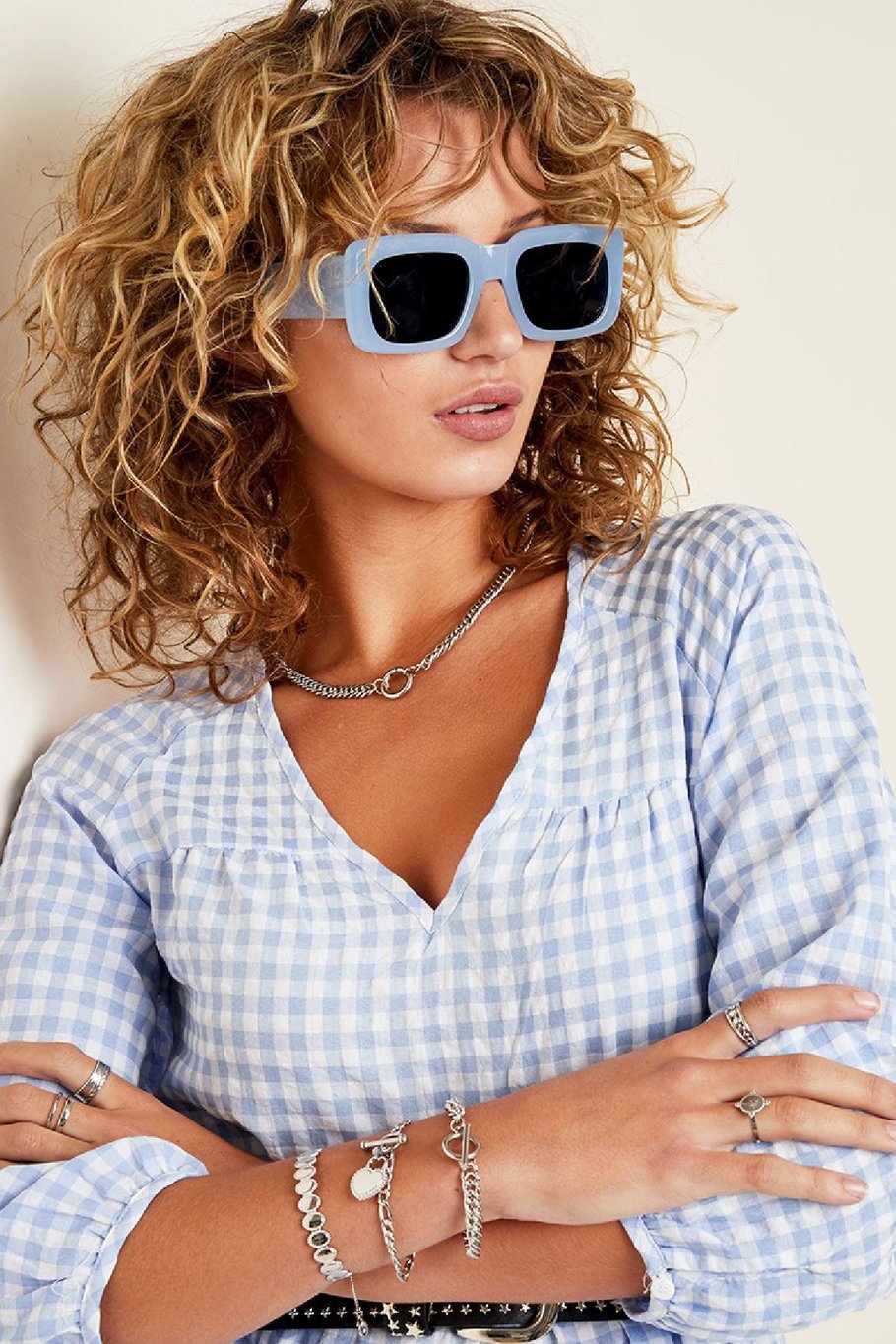 Sonnenbrille Pop It Weiß Metall One size Bild5