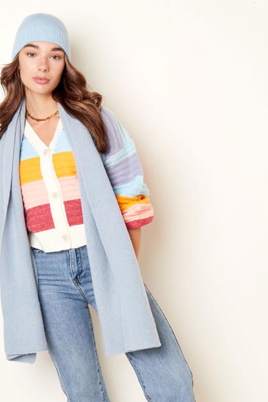 Soft winter scarf solid orange Polyester h5 Picture5