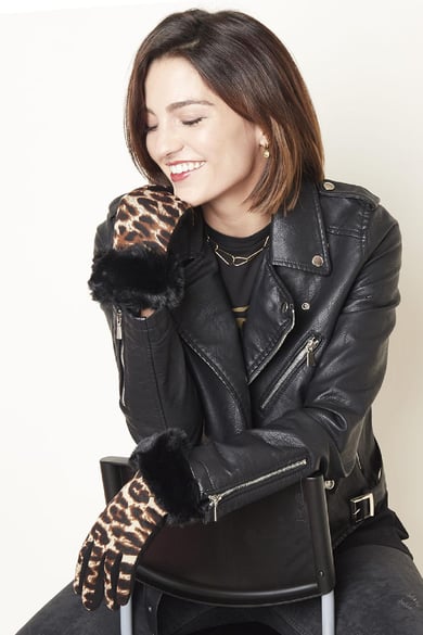 Gloves Leopard &amp; Fur Marrón Poliéster Estándar h5 Imagen3