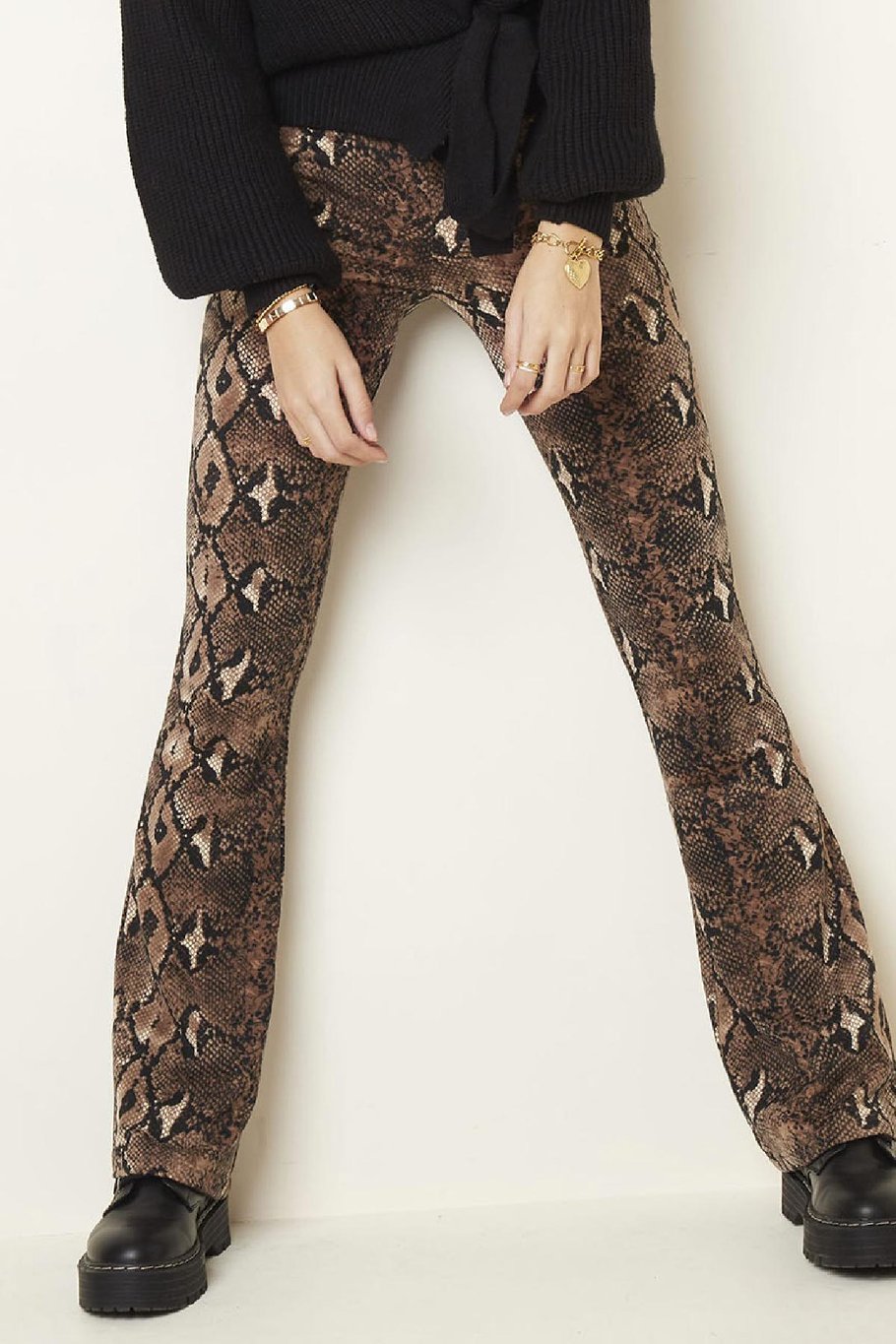 Hose flare snake Beige S Bild2