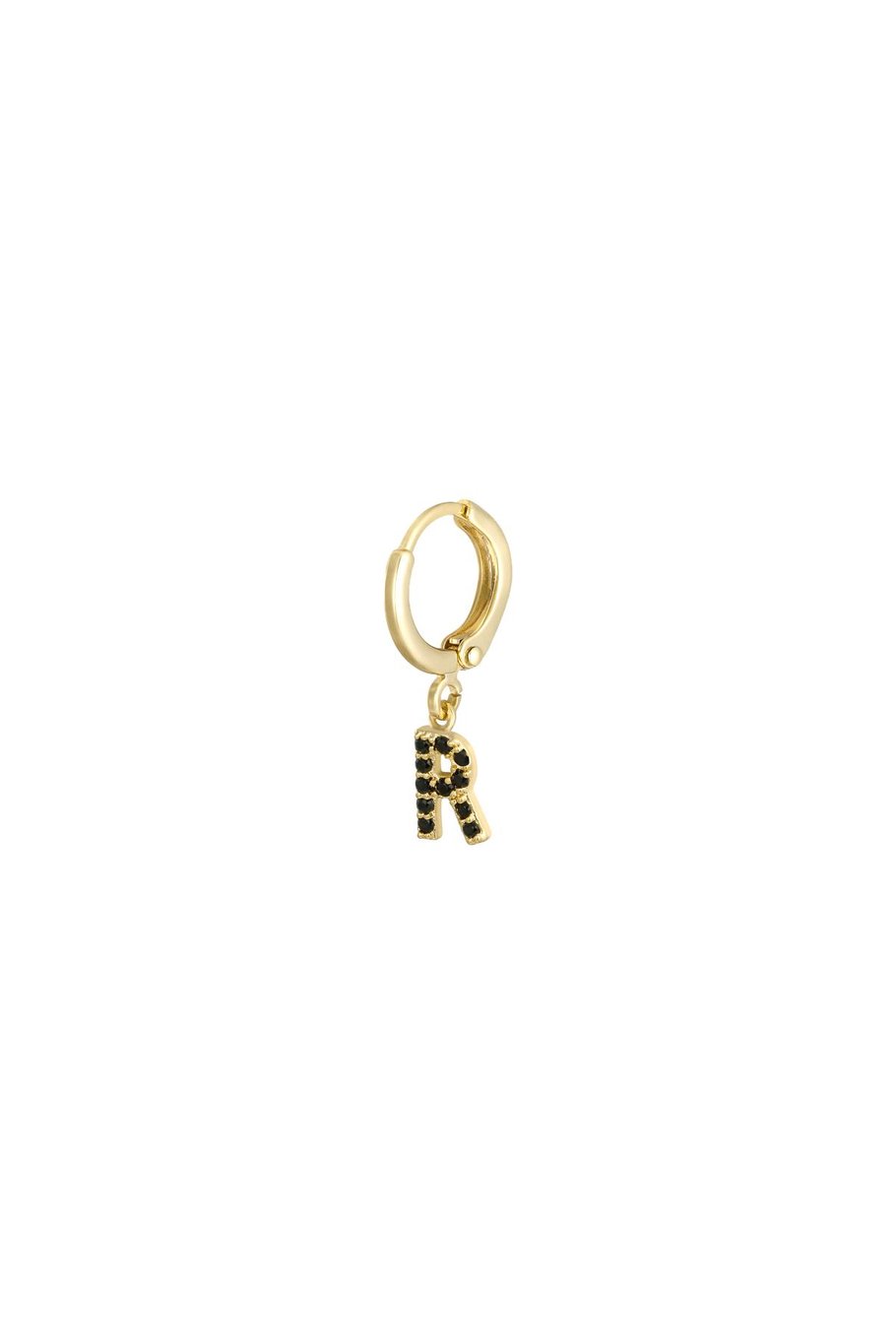 Pendientes Initial R Negro Cobre 