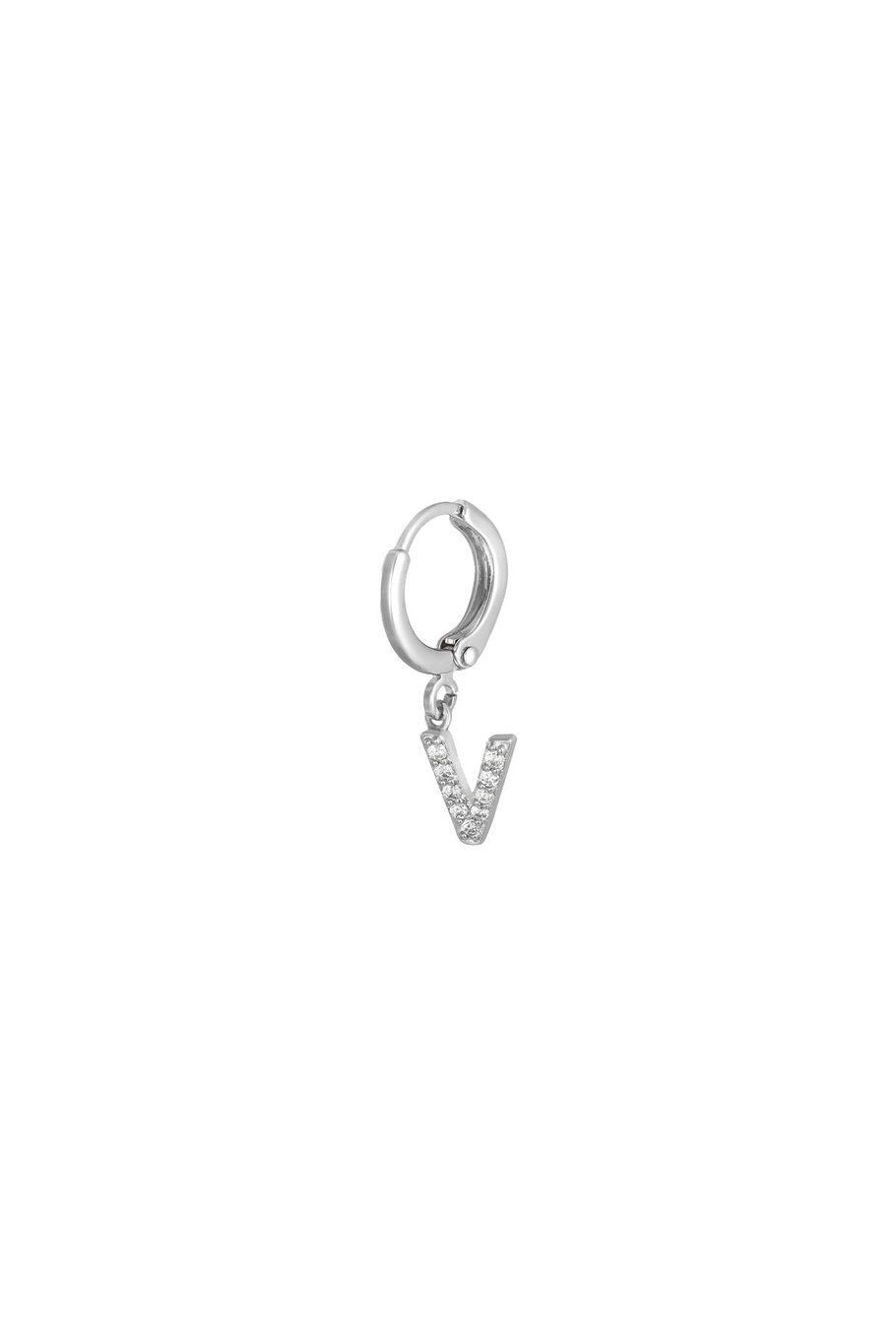 Earrings Initial P Black Copper 
