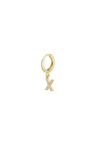Goldfarbe / Ohrringe Initial X Goldfarbe Kupfer Bild14