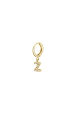 Gold color / Earrings Initial Z Gold Color Copper Picture71