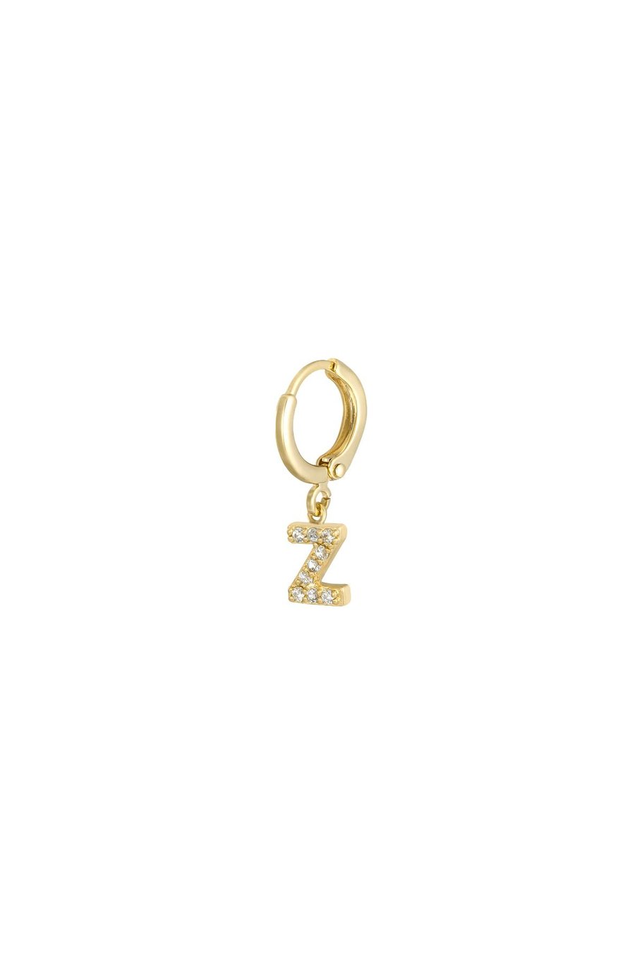 Ohrringe Initial Z Goldfarbe Kupfer 