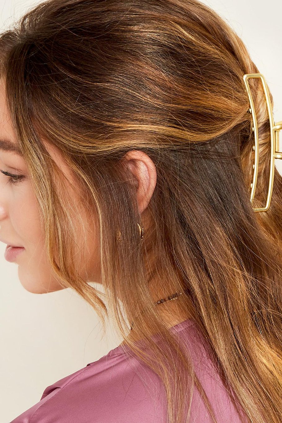 Große Haarspange aus Metall in farbe Vintage  Bild4