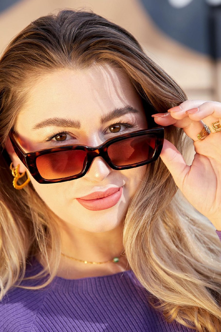 Gafas de sol vintage rectas Negro PC One size Imagen3