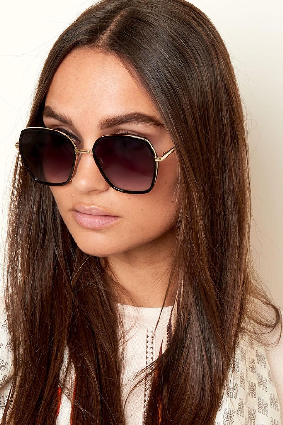 Sonnenbrille goldrahmen Braun Metall One size Bild3
