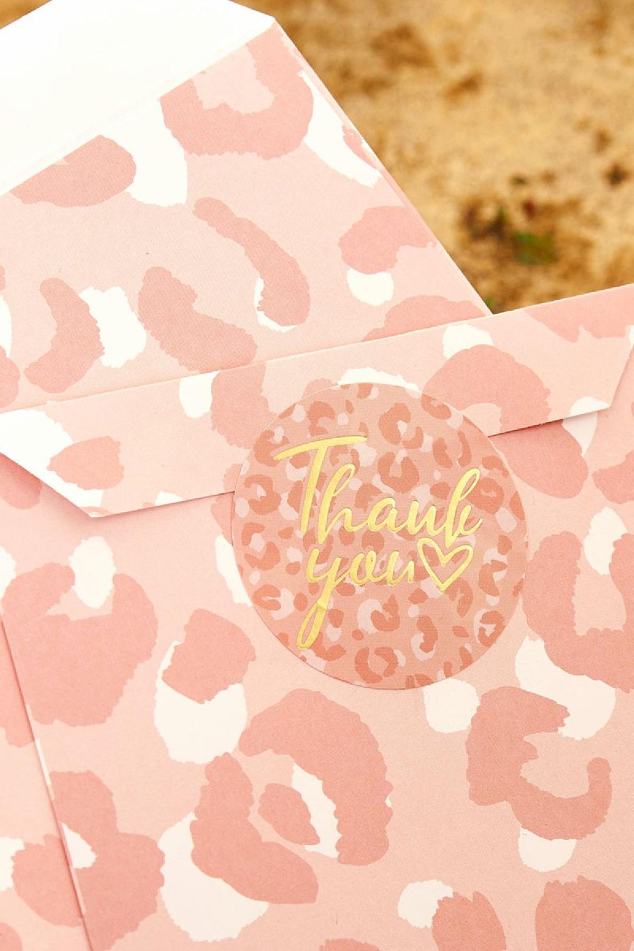 Stickers Thank You pink animal Paper Picture2