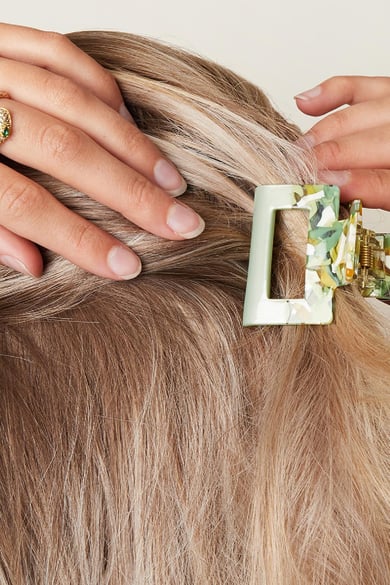 Hair clip spotted Pale Pink Sheet Material h5 Picture2