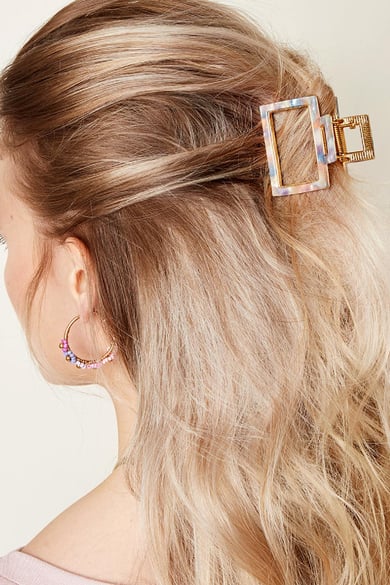 Open hair clip marble Brown Sheet Material h5 Picture2