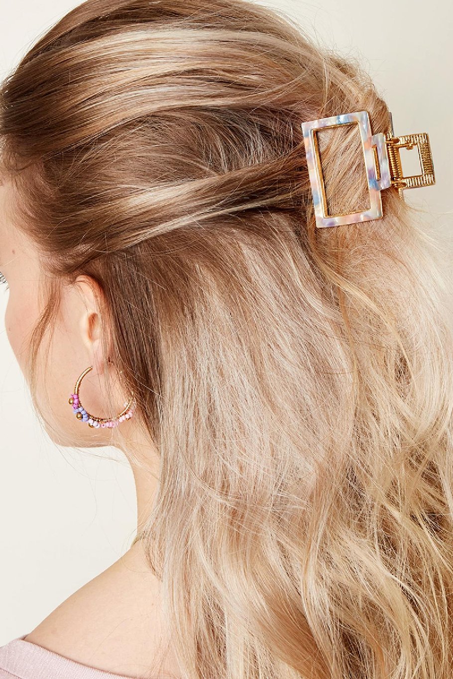 Open hair clip marble Brown Sheet Material Picture2