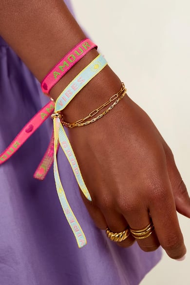 Armbandband Amour Fuchsia Polyester h5 Bild2