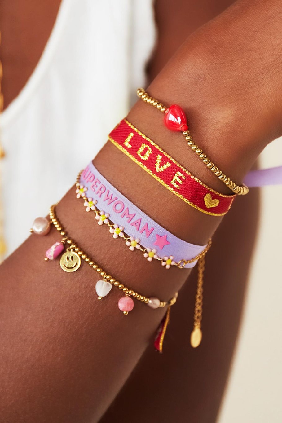 Armbandband Love Rot Polyester Bild2