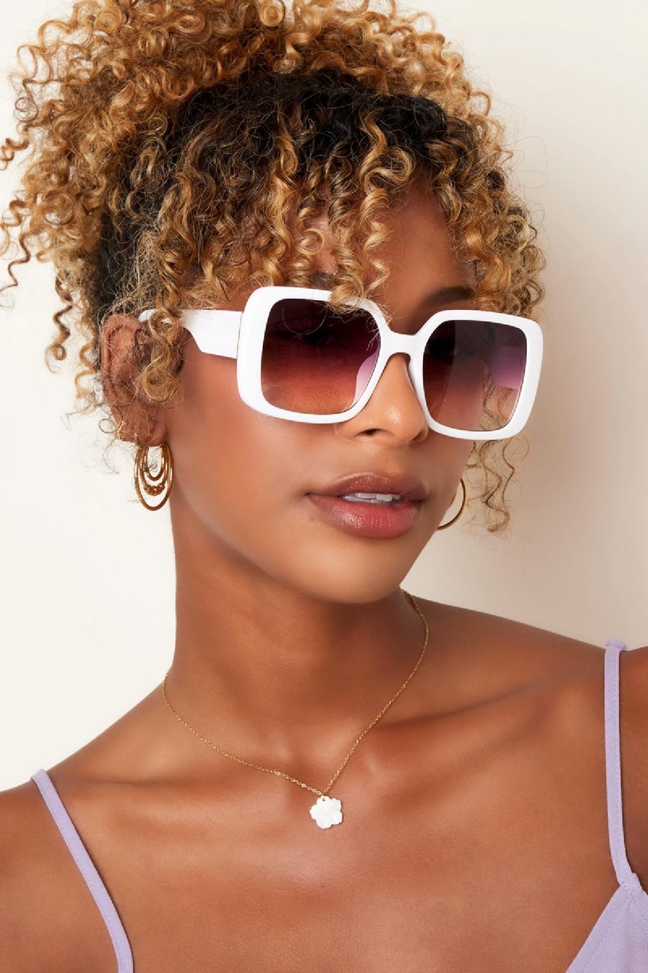 Große bunte Sonnenbrille Grün PC One size Bild2