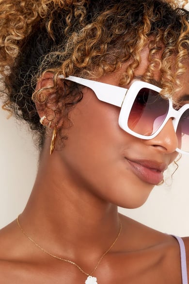 Große bunte Sonnenbrille Grün PC One size h5 Bild4