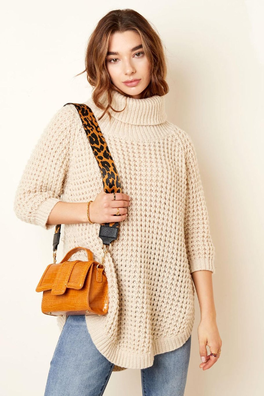 Taschenriemen Leopard Braun Polyester Bild2