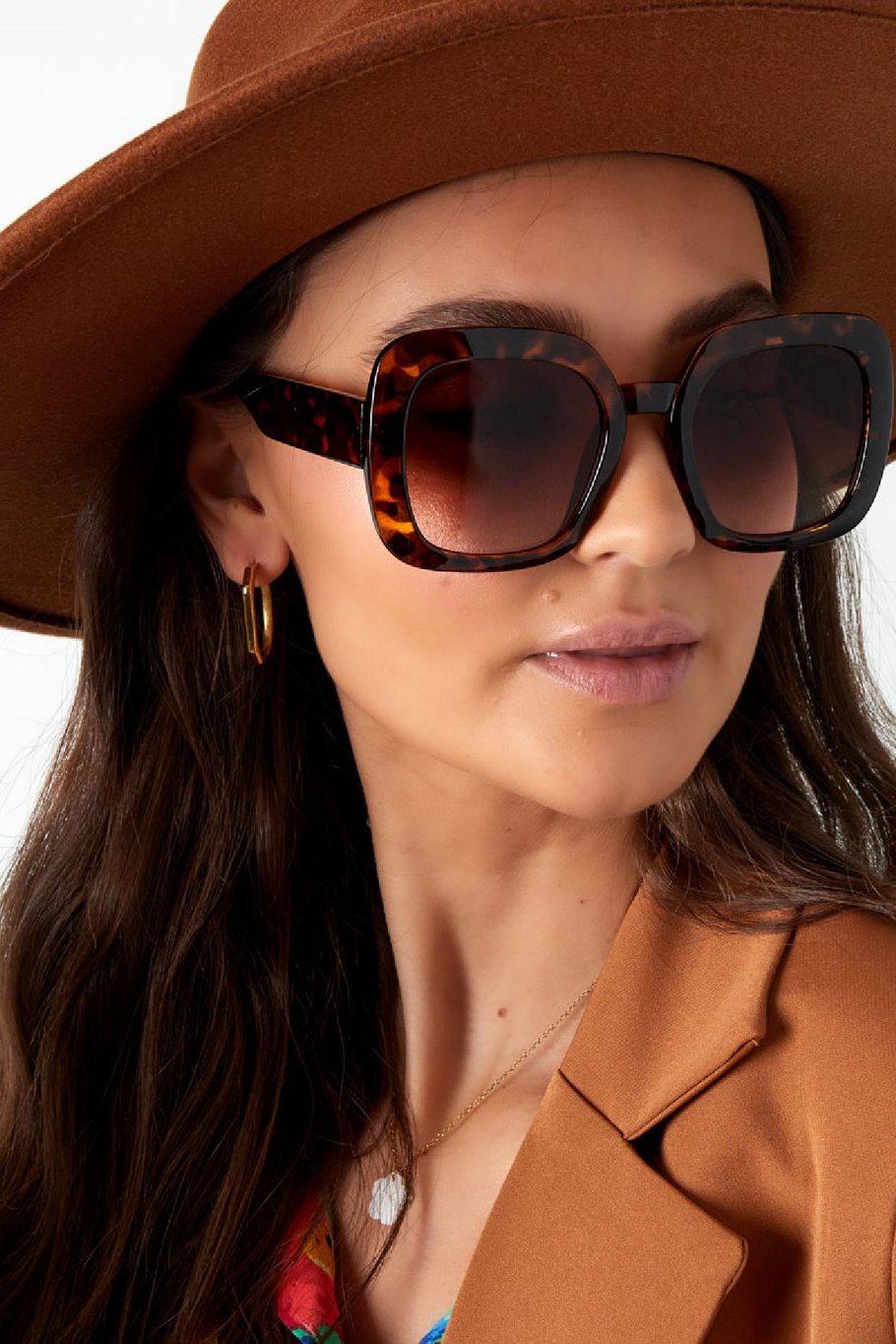 Lunettes de soleil basiques avec détails Bleu PC Taille unique Image3