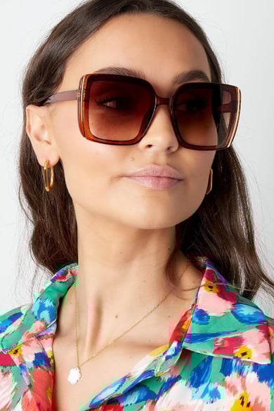 Lunettes de soleil basiques avec ligne Noir PC Taille unique h5 Image4