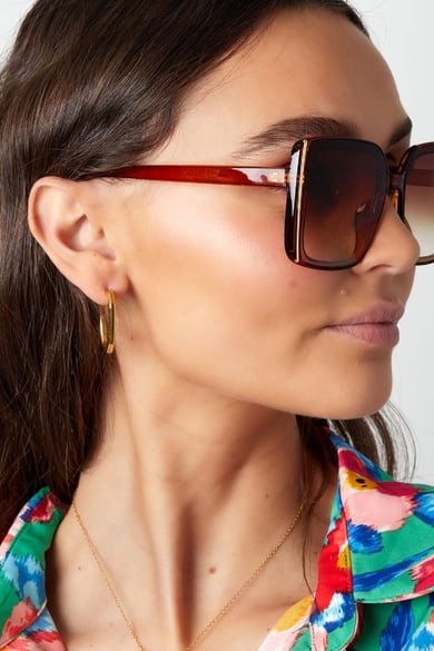 Lunettes de soleil basiques avec ligne Noir PC Taille unique h5 Image3