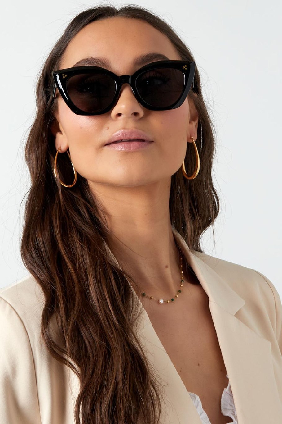 Cat-Eye-Sonnenbrille Schwarz PC One size Bild2