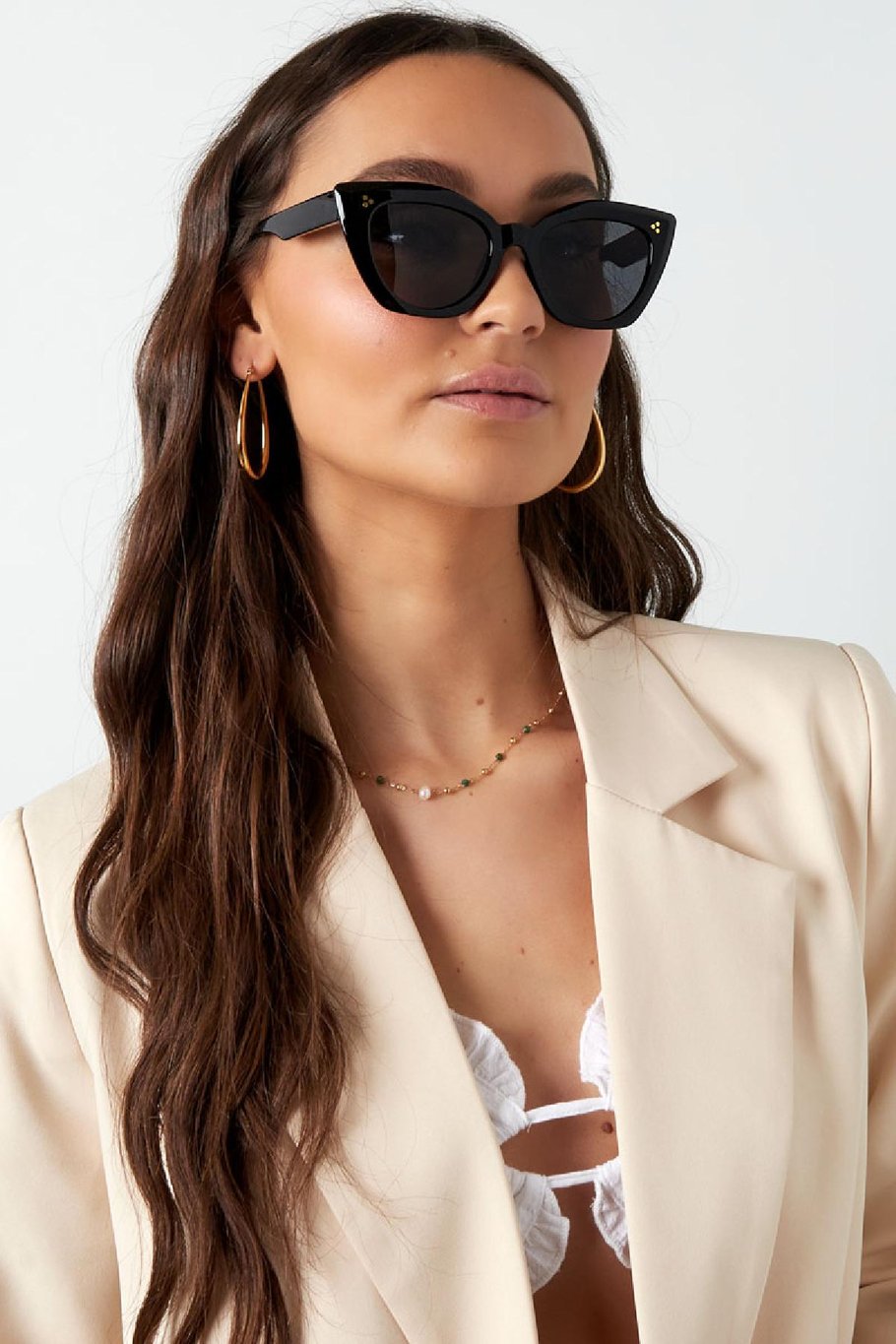 Cat-Eye-Sonnenbrille Schwarz PC One size Bild5