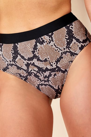 Bikini imprimé serpent Marron 38 h5 Image5