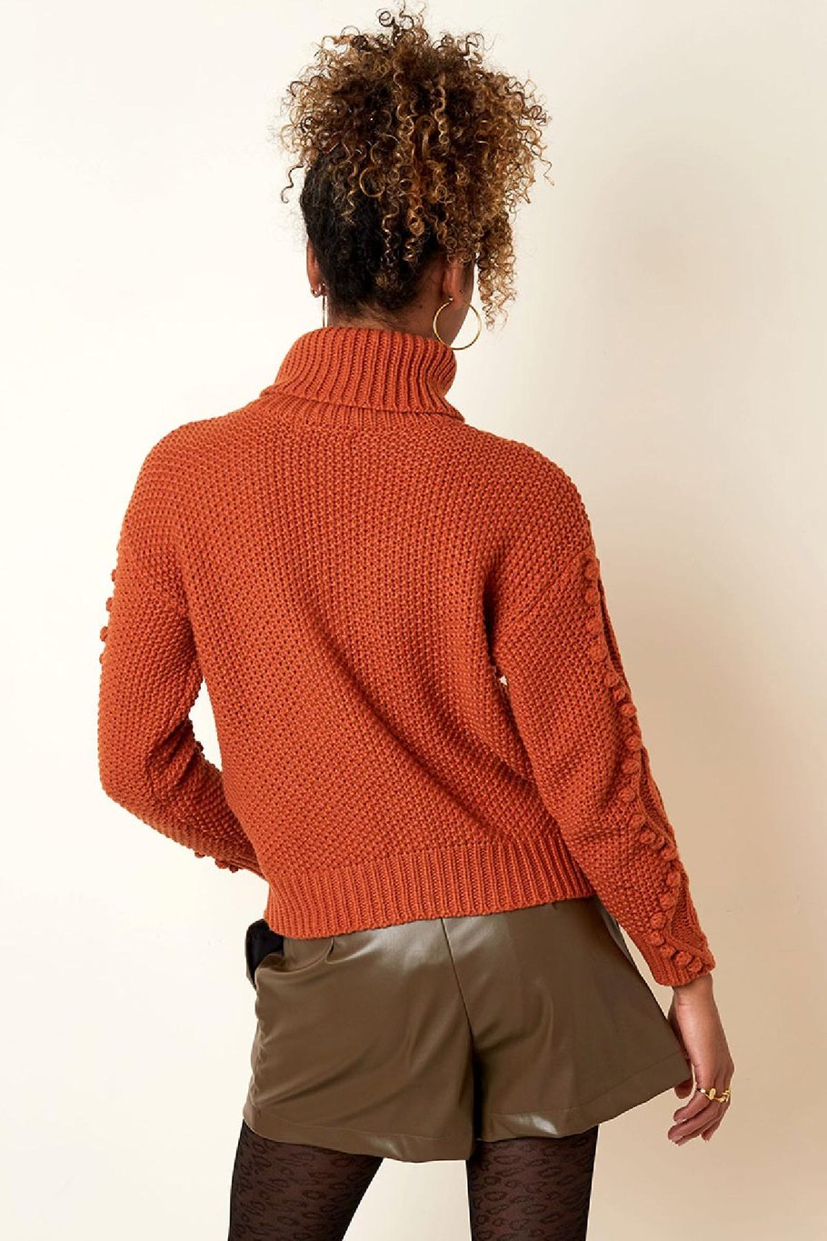 Pullover verdreht Beige S/M Bild2