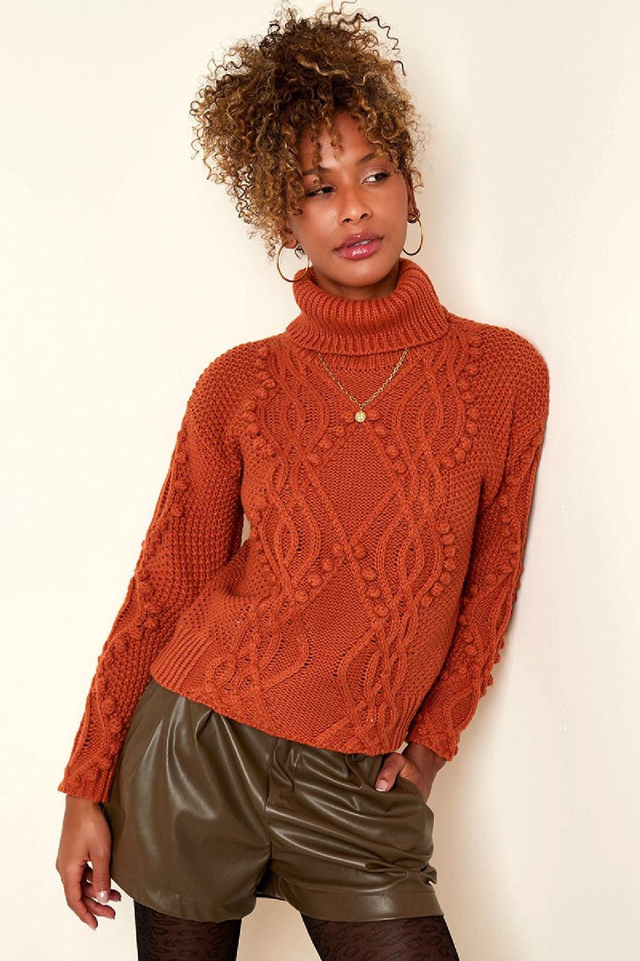 Pullover verdreht Beige S/M Bild5