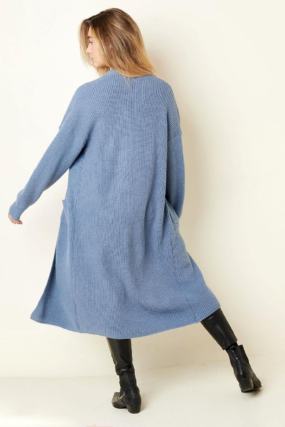 Cardigan extra-long Blanc cassé S/M Image2