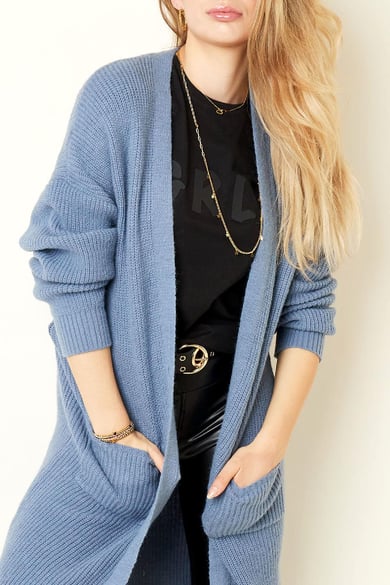 Cardigan extra-long Blanc cassé S/M h5 Image6