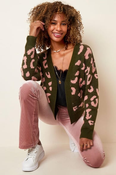 Cárdigan de leopardo Fucsia S/M h5 Imagen6