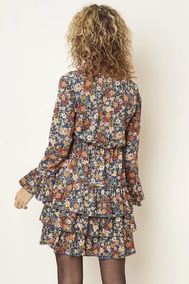 Jurk Flower Bush Bruin S h5 Afbeelding5