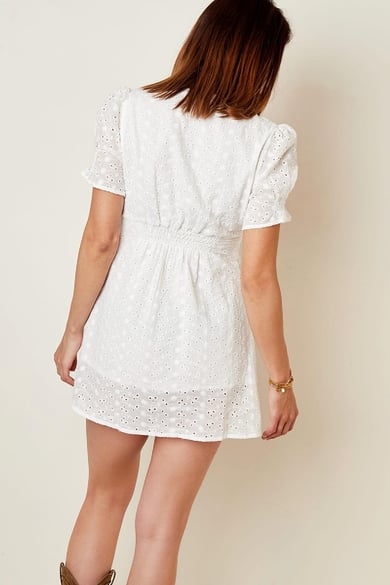 Broderie anglaise dress White S h5 Picture6