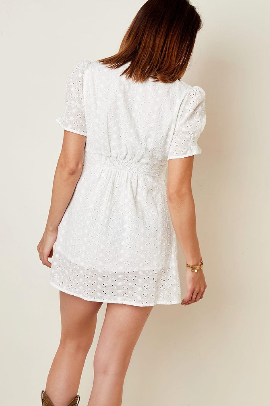 Broderie anglaise dress White S Picture6