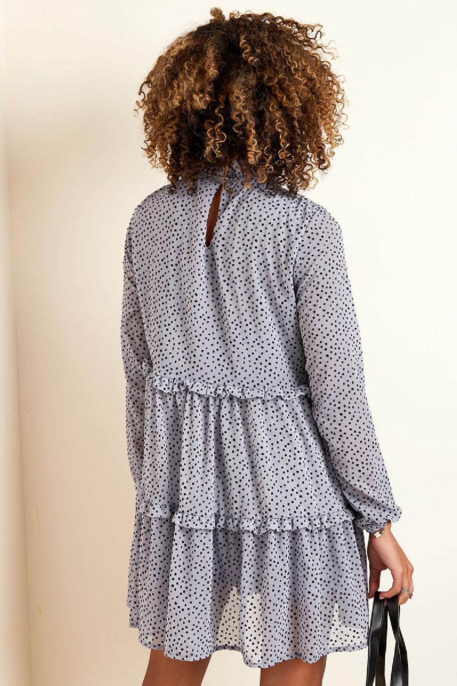 Lagenkleid mit Rüschen Grün S Bild6