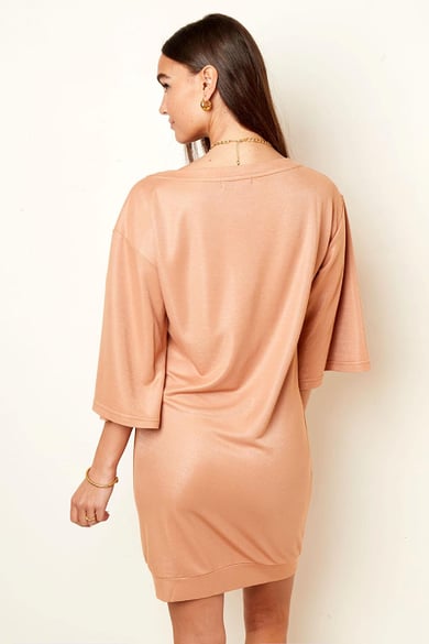 T-shirt dress with shiny coating Grey S h5 Picture7