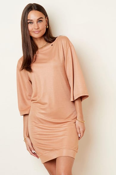 T-shirt dress with shiny coating Grey S h5 Picture2