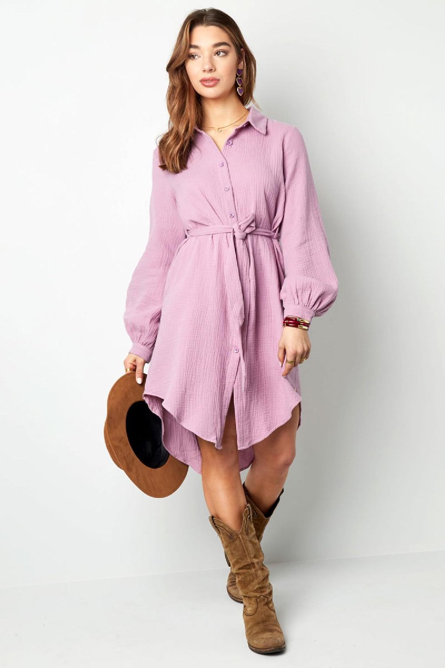 Basic-Kleid mit Knöpfen Schwarz S Bild4