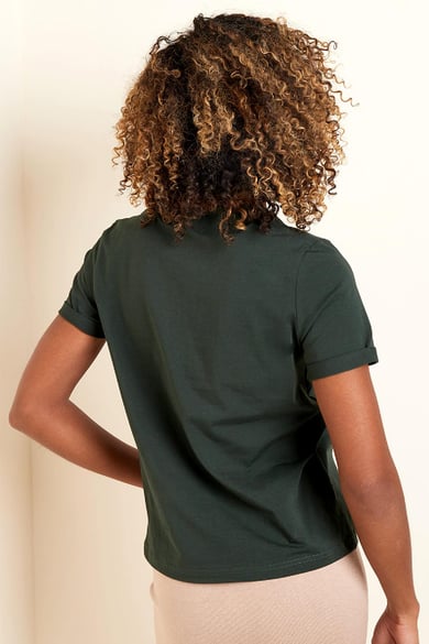 Camiseta con cuello en V Negro S h5 Imagen4