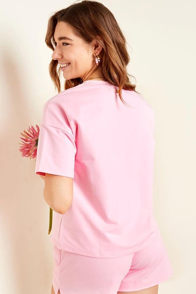 T-shirt met smiley Appel groen S h5 Afbeelding5